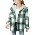 thumbnail image 1 of WOYY Little Boys Hooded Plaid Jacket Long Sleeve Shirt Casual Outerwear, Sizes 6-7, 1 of 4