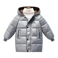 thumbnail image 1 of WOYY Little Boys Long Down Jacket Children's Winter Hooded Padded Jacket, Sizes 5-6, 1 of 3