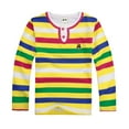 thumbnail image 1 of WOYY Little Boys Long Sleeve Casual Striped Henley T-Shirt Kids Cotton Casual T Shirt, 1 of 3
