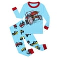 thumbnail image 1 of WOYY Little Boys Matching Pajamas Cartoon Car Print Long Sleeve Tops Pants Sleepwear Pj's, 1 of 8