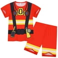 thumbnail image 1 of WOYY Little Boys Pajamas Funny Print Short Sleeve T-Shirt and Shorts Sleepwear Homewear, 1 of 3