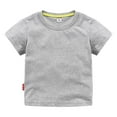 thumbnail image 1 of WOYY Little Boys Short Sleeve Crew Neck T-Shirt Active Cotton Summer Tee Top, Sizes 1-10, 1 of 8