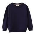 thumbnail image 1 of WOYY Little Boys Solid Sweatshirt Long Sleeve Casual Pullover Sweatshirts, Sizes 6-7, 1 of 3