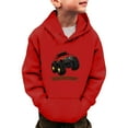 thumbnail image 1 of WOYY Little Boys Sports Hoodie Car Print Hooded Sweatshirt Kids Winter Warm Pullovers, 1 of 4