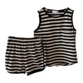thumbnail image 1 of WOYY Little Boys Summer Outfits Breathable Cotton Solid Tank Top Shorts Set, Sizes 2-9, 1 of 8