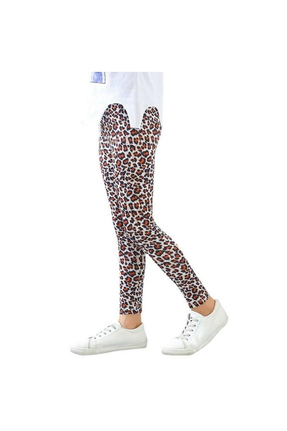 Little Girl's Leggings Floral Stretch Tights Fashion Breathable Pants Daily Trousers