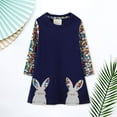 thumbnail image 1 of WOYY Little Girl's Long Sleeve T-Shirt Dress Cute Bunny Floral Casual A-Line Dresses, 1 of 9