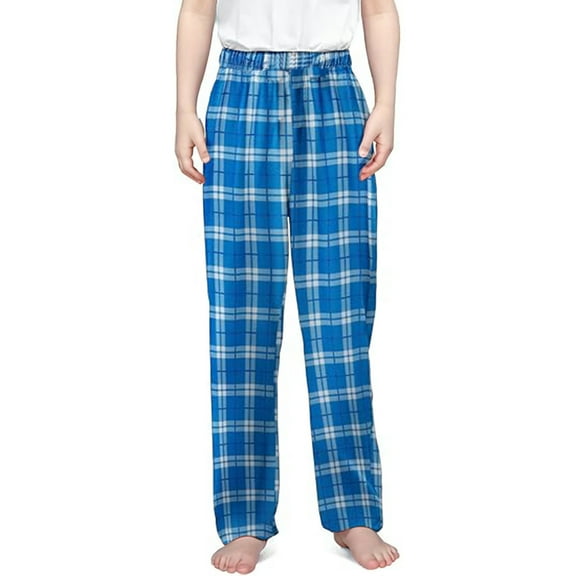 WOYY Little Girl's Pajama Pants Plaid Loose Soft Sleep Trousers Homewear Pyjama Bottoms