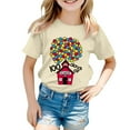 thumbnail image 1 of WOYY Little Girl's 100 Days of School T Shirt Short Sleeve Graphic T-Shirt Summer Tee, 1 of 3