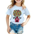 thumbnail image 1 of WOYY Little Girl's 100 Days of School T Shirt Short Sleeve Graphic T-Shirt Summer Tee, 1 of 3