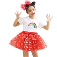 thumbnail image 1 of WOYY Little Girls Carnival Polka Dot Prints Party Tutu Skirt with Headband, Sizes 2-11, 1 of 4