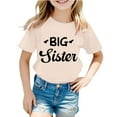 thumbnail image 1 of WOYY Little Girls Casual Summer T-Shirt Letter Print Short Sleeved T Shirt, Sizes 1-14, 1 of 3