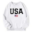 thumbnail image 1 of WOYY Little Girls Casual Sweatshirt Letter Print Crew Neck Pullover Shirt, Sizes 5-6, 1 of 3