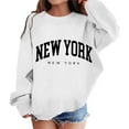 thumbnail image 1 of WOYY Little Girls Casual Sweatshirt New York Print Crewneck Pullover, Sizes 3-10, 1 of 4