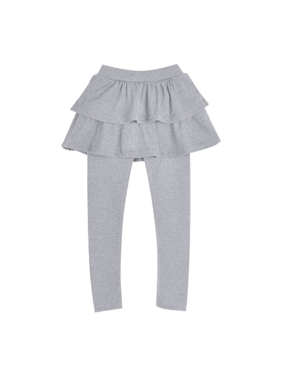 Little Girls Culottes Layered Leggings with Ruffle Tutu Pants Little, Sizes 3-9