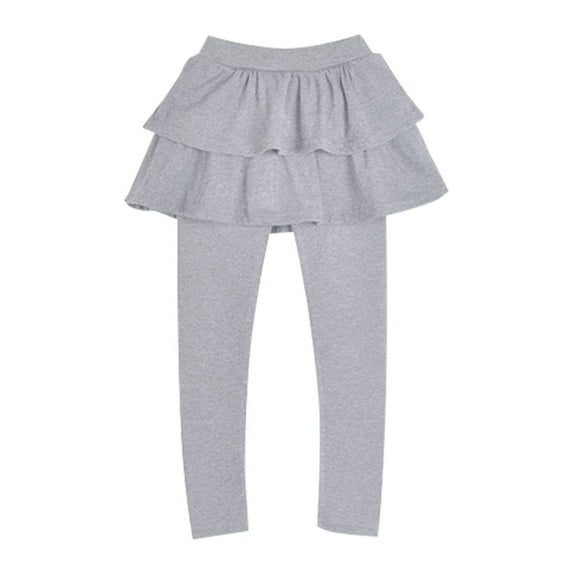WOYY Little Girls Culottes Leggings with Ruffle Skirt, Sizes 3-9