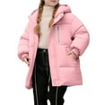 thumbnail image 1 of WOYY Little Girls Down Coat Long Jacket Warm Winter Puffer Hooded Outerwear, Sizes 6-7, 1 of 4