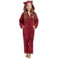 thumbnail image 1 of WOYY Little Girls Flannel Onesies Cozy Hooded Romper Jumpsuit Romper, Sizes 5-6, 1 of 4