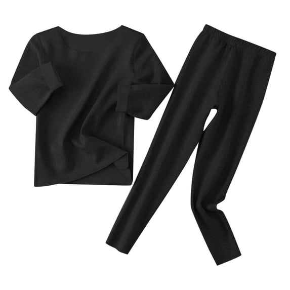 WOYY Little Girls Sleepwear Set Thermal Underwear Set Base Layer Outfits, Sizes 6-7