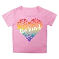 thumbnail image 1 of WOYY Little Girls Graphic T-Shirt "Be Kind" Theme Short Sleeve T Shirt Casual Graphic Tee, 1 of 3