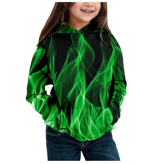 WOYY Little Girls' Hoodies Fashion Pullover Hooded Sweatshirt for Kids, Sizes 6-7