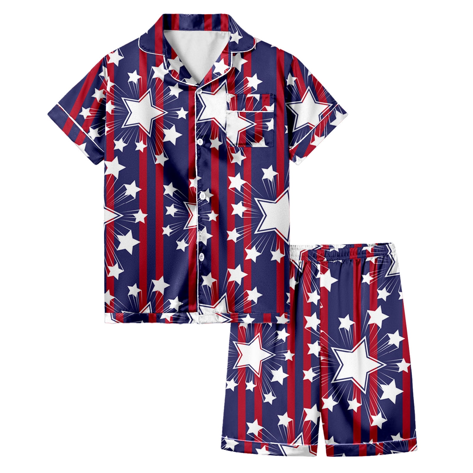 WOYY Little Girls Independence Day Pajamas 4th Of July Sleepwear ...