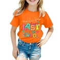 thumbnail image 1 of WOYY Little Girls Last Day of School Tshirt Letter Print Short Sleeve Loose Soft T Shirt, 1 of 3