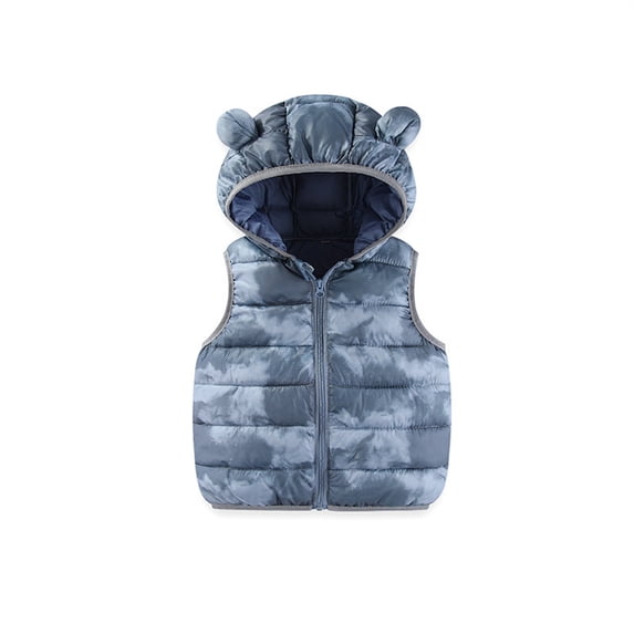 WOYY Little Girls Lightweight Padded Vest Waterproof Packable Hooded Vest Sleeveless Puffer Coat