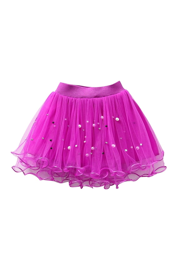 Little Girls Mesh Tutu Skirt Ballet Dance Performance Tulle Skirt, Sizes 1-14