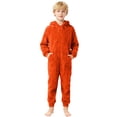 thumbnail image 1 of WOYY Little Girls Onesies Soft Hooded Jumpsuit Zipper One-Piece Romper, Sizes 5-6, 1 of 7