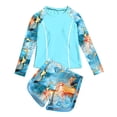 thumbnail image 1 of WOYY Little Girls Rash Guard Swimsuits 2 Piece Bathing Suit Upf 50+ Summer Swimwear, 1 of 5