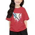 thumbnail image 1 of WOYY Little Girls Short Sleeve Graphic Tee Casual Active Crewneck T-Shirt, Sizes 3-13, 1 of 5