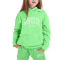 thumbnail image 1 of WOYY Little Girls Tracksuit Letter Print Hoodie Sweatshirt Jogger Pants Set, Sizes 6-7, 1 of 3