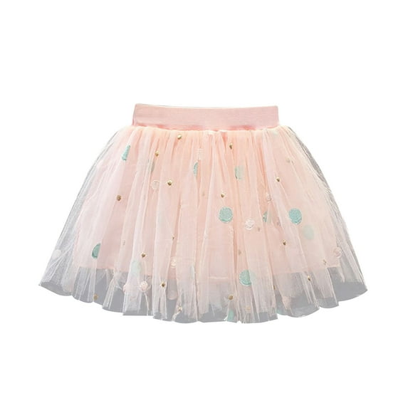 WOYY Little Girls Tutu Dress Birthday Party Princess Tulle Skirt Petticoat, Sizes 1-7
