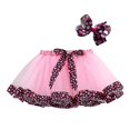 thumbnail image 1 of WOYY Little Girls Valentine's Day Tutu Skirt Hearts Print Tulle Skirt with Headband, Sizes 4-6, 1 of 3