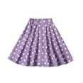 thumbnail image 1 of WOYY Little Girls Vintage Polka Dots Skirt Cotton A-Line Skirt, Sizes 5-8, 1 of 3