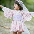 thumbnail image 1 of WOYY Little Girls Yukata Kimono Dress Allover Print Japanese Dress, Sizes 1-6, 1 of 3