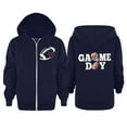 thumbnail image 1 of WOYY Little Girls Zip Up Hoodie Football Game Day Hooded Sweatshirt Casual Active Jacket, 1 of 6