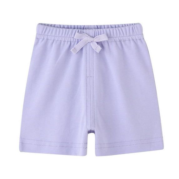 WOYY Boys Active Sport Knit Shorts Solid Color Elastic Waist Shorts, Sizes 6-12M