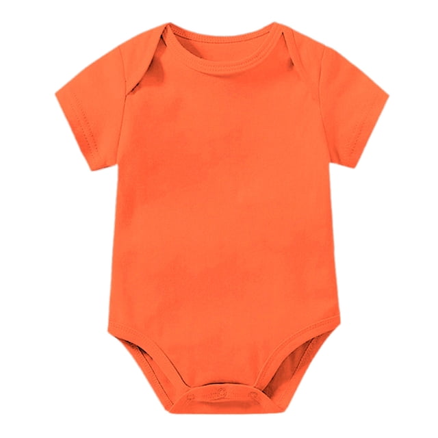 WOYY Boys Bodysuit Casual Solid Color Short Sleeve Romper for Baby, Sizes 6-9M