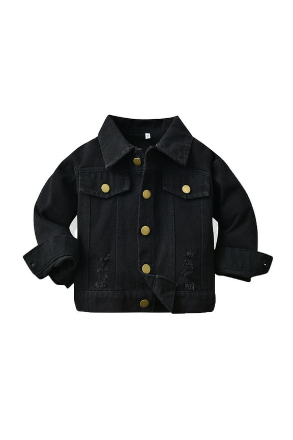 Newborn Boys Denim Jacket Kids Long Sleeve Button Down Shirt Kids Unisex Outerwear