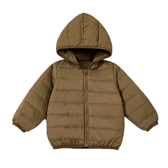 WOYY Boys Lightweight Down Coat Children's Hooded Puffer Jacket, Sizes 6-9M