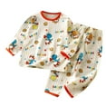 thumbnail image 1 of WOYY Newborn Boys Pajamas Cartoon Long Sleeve T Shirt Pants Sleepwear Set, Sizes 6-12M, 1 of 8