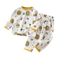 thumbnail image 1 of WOYY Newborn Boys Pajamas Cartoon Long Sleeve T Shirt Pants Sleepwear Set, Sizes 6-12M, 1 of 8