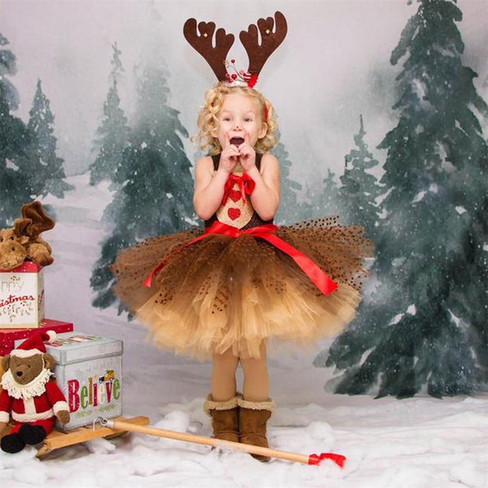 popatu christmas dress Dress Popatu Christmas girl' s dress tulle