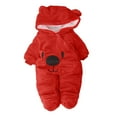 thumbnail image 1 of WOYY Girls Flannel Jumpsuit Onesie Hooded Footies Baby Sleeper, Sizes 6-9M, 1 of 4