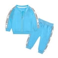 thumbnail image 1 of WOYY Newborn Girls Outfits Unisex Tracksuit Zip Up Sweatshirt Sweatpants Set, Sizes 3-6M, 1 of 6