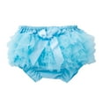 thumbnail image 1 of WOYY Girls Ruffle Shorts Mesh Bloomers Cute Bow Tutu Skirt Baby Pull-On Shorts, 1 of 3