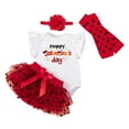 thumbnail image 1 of WOYY Newborn Girls Valentine's Day Flutter Sleeve Bodysuit Tutu Skirt Socks Headband Outfits, Sizes 1-3M, 1 of 6