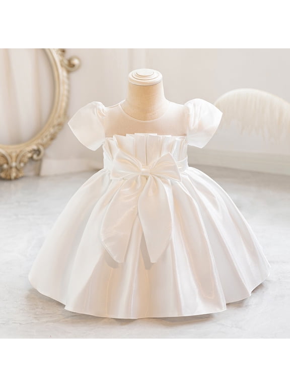 Newborn Girls Wedding Bridesmaid Birthday Party Pageant Baptism Dress, Sizes 6M-3T
